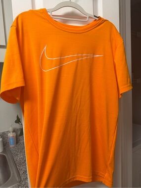 Nike Bright Orange Tee with White Swoosh